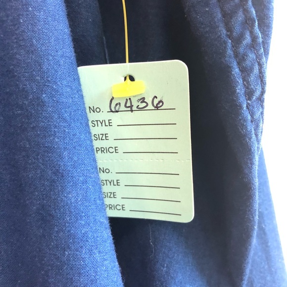 NAKED & FAMOUS denim blue button down shirt men's - Picture 2 of 5